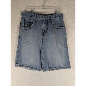 Vintage JNCO Denim Jean Shorts Mens Sz 32 Blue Y2K Premium Carson 5 Pocket